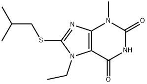 7-ethyl-8-(isobutylthio)-3-methyl-3,7-dihydro-1H-purine-2,6-dione Structure