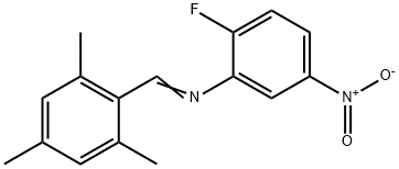 (2-fluoro-5-nitrophenyl)(mesitylmethylene)amine Structure