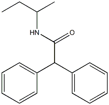 N-(butan-2-yl)-2,2-diphenylacetamide 化学構造式