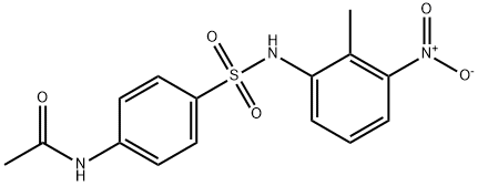 N-(4-{[(2-methyl-3-nitrophenyl)amino]sulfonyl}phenyl)acetamide Struktur