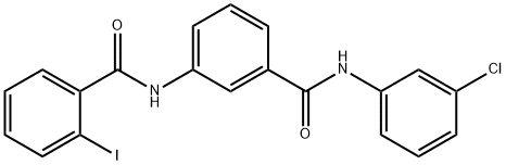 N-(3-{[(3-chlorophenyl)amino]carbonyl}phenyl)-2-iodobenzamide Struktur