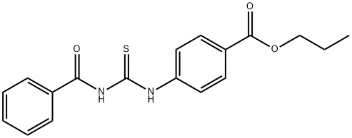 propyl 4-{[(benzoylamino)carbonothioyl]amino}benzoate Structure