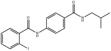 2-iodo-N-{4-[(2-methylpropyl)carbamoyl]phenyl}benzamide,305358-95-6,结构式