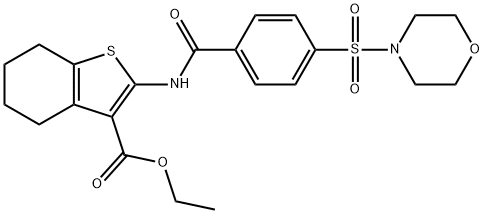 ethyl 2-(4-(morpholinosulfonyl)benzamido)-4,5,6,7-tetrahydrobenzo[b]thiophene-3-carboxylate Structure