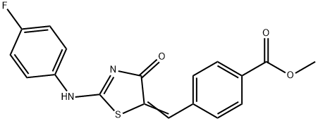 307541-06-6 methyl (Z)-4-((2-((4-fluorophenyl)amino)-4-oxothiazol-5(4H)-ylidene)methyl)benzoate