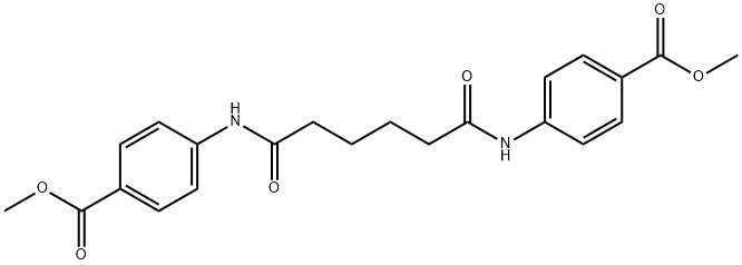 dimethyl 4,4'-[(1,6-dioxo-1,6-hexanediyl)di(imino)]dibenzoate 化学構造式