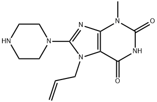 7-allyl-3-methyl-8-(piperazin-1-yl)-3,7-dihydro-1H-purine-2,6-dione 结构式