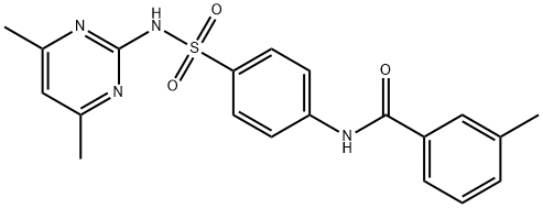 N-(4-(N-(4,6-dimethylpyrimidin-2-yl)sulfamoyl)phenyl)-3-methylbenzamide Structure