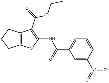 ethyl 2-(3-nitrobenzamido)-5,6-dihydro-4H-cyclopenta[b]thiophene-3-carboxylate|