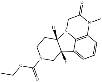 (6bR,10aS)-Ethyl 3-methyl-2-oxo-2,3,6b,7,10,10a-hexahydro-1H-pyrido[3',4':4,5]pyrrolo[1,2,3-de]quinoxaline-8(9H)-carboxylate Struktur