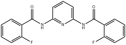 2-fluoro-N-[6-[(2-fluorobenzoyl)amino]pyridin-2-yl]benzamide Structure