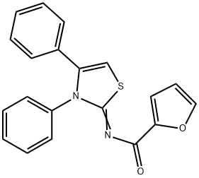 (Z)-N-(3,4-diphenylthiazol-2(3H)-ylidene)furan-2-carboxamide Structure