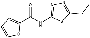 N-(5-ethyl-1,3,4-thiadiazol-2-yl)furan-2-carboxamide 结构式