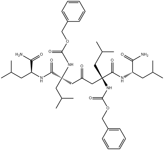 benzyl N-[(2S)-4-methyl-1-[[(2S)-4-methyl-1-[[3-[[(2S)-4-methyl-2-[[(2S)-4-methyl-2-(phenylmethoxycarbonylamino)pentanoyl]amino]pentanoyl]amino]-2-oxopropyl]amino]-1-oxopentan-2-yl]amino]-1-oxopentan-2-yl]carbamate,313664-40-3,结构式