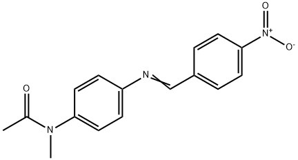 N-methyl-N-{4-[(4-nitrobenzylidene)amino]phenyl}acetamide Struktur