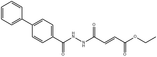 ethyl 4-[2-(4-biphenylylcarbonyl)hydrazino]-4-oxo-2-butenoate Struktur