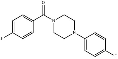 (4-fluorophenyl)[4-(4-fluorophenyl)piperazin-1-yl]methanone 结构式