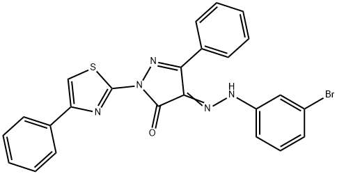 314757-73-8 4-[(3-bromophenyl)hydrazono]-5-phenyl-2-(4-phenyl-1,3-thiazol-2-yl)-2,4-dihydro-3H-pyrazol-3-one