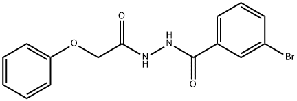 3-bromo-N'-(phenoxyacetyl)benzohydrazide Structure