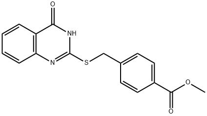 methyl 4-(((4-oxo-3,4-dihydroquinazolin-2-yl)thio)methyl)benzoate Structure