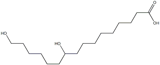 Hexadecanoic acid,10,16-dihydroxy- Structure