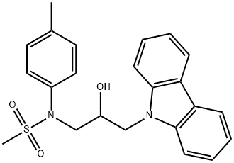 N-(3-(9H-carbazol-9-yl)-2-hydroxypropyl)-N-(p-tolyl)methanesulfonamide Structure