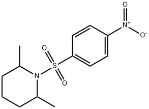 2,6-dimethyl-1-[(4-nitrophenyl)sulfonyl]piperidine 结构式