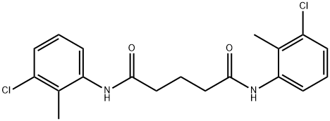 N,N'-bis(3-chloro-2-methylphenyl)pentanediamide 结构式