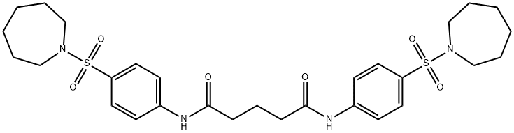 N,N'-bis[4-(1-azepanylsulfonyl)phenyl]pentanediamide 结构式