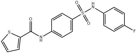 N-(4-{[(4-fluorophenyl)amino]sulfonyl}phenyl)-2-thiophenecarboxamide Structure