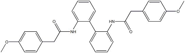 N,N'-2,2'-biphenyldiylbis[2-(4-methoxyphenyl)acetamide] 结构式