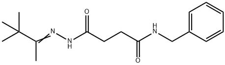 N-benzyl-4-oxo-4-[2-(1,2,2-trimethylpropylidene)hydrazino]butanamide 化学構造式