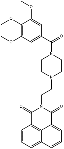 2-(2-(4-(3,4,5-trimethoxybenzoyl)piperazin-1-yl)ethyl)-1H-benzo[de]isoquinoline-1,3(2H)-dione Struktur