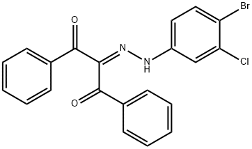 2-[(4-bromo-3-chlorophenyl)hydrazono]-1,3-diphenyl-1,3-propanedione Structure