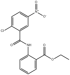 ethyl 2-[(2-chloro-5-nitrobenzoyl)amino]benzoate Structure