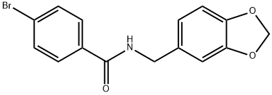 N-(1,3-benzodioxol-5-ylmethyl)-4-bromobenzamide,329919-68-8,结构式