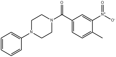 (4-methyl-3-nitrophenyl)-(4-phenylpiperazin-1-yl)methanone Structure