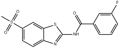 3-fluoro-N-(6-(methylsulfonyl)benzo[d]thiazol-2-yl)benzamide 结构式