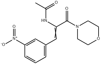 N-[1-(4-morpholinylcarbonyl)-2-(3-nitrophenyl)vinyl]acetamide Structure