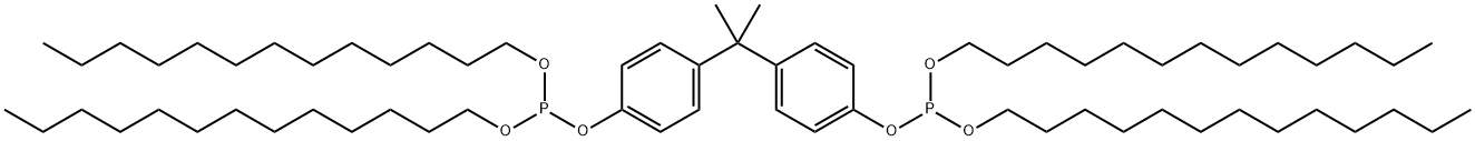 Phosphorousacid, (1-methylethylidene)di-4,1-phenylene tetratridecyl ester (9CI) Structure