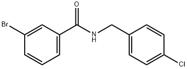 3-bromo-N-(4-chlorobenzyl)benzamide Structure