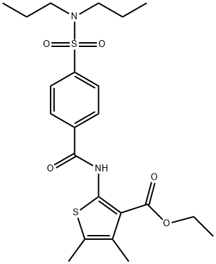 ethyl 2-(4-(N,N-dipropylsulfamoyl)benzamido)-4,5-dimethylthiophene-3-carboxylate Structure