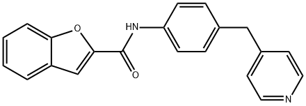 N-[4-(4-pyridinylmethyl)phenyl]-1-benzofuran-2-carboxamide Structure