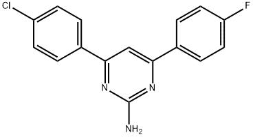 4-(4-chlorophenyl)-6-(4-fluorophenyl)pyrimidin-2-amine,332951-08-3,结构式