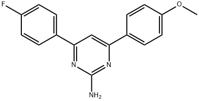 4-(4-fluorophenyl)-6-(4-methoxyphenyl)pyrimidin-2-amine Struktur