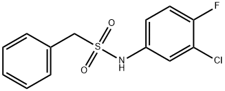 N-(3-chloro-4-fluorophenyl)-1-phenylmethanesulfonamide,333430-49-2,结构式