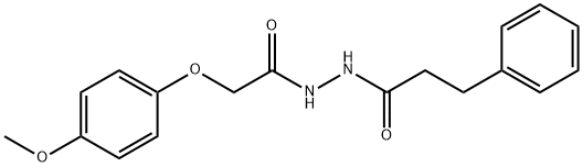 N'-[(4-methoxyphenoxy)acetyl]-3-phenylpropanohydrazide 结构式