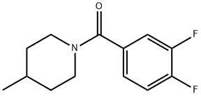 1-(3,4-difluorobenzoyl)-4-methylpiperidine Struktur