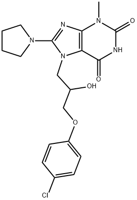 333752-15-1 7-(3-(4-chlorophenoxy)-2-hydroxypropyl)-3-methyl-8-(pyrrolidin-1-yl)-3,7-dihydro-1H-purine-2,6-dione