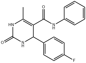 4-(4-fluorophenyl)-6-methyl-2-oxo-N-phenyl-1,2,3,4-tetrahydropyrimidine-5-carboxamide,333768-16-4,结构式